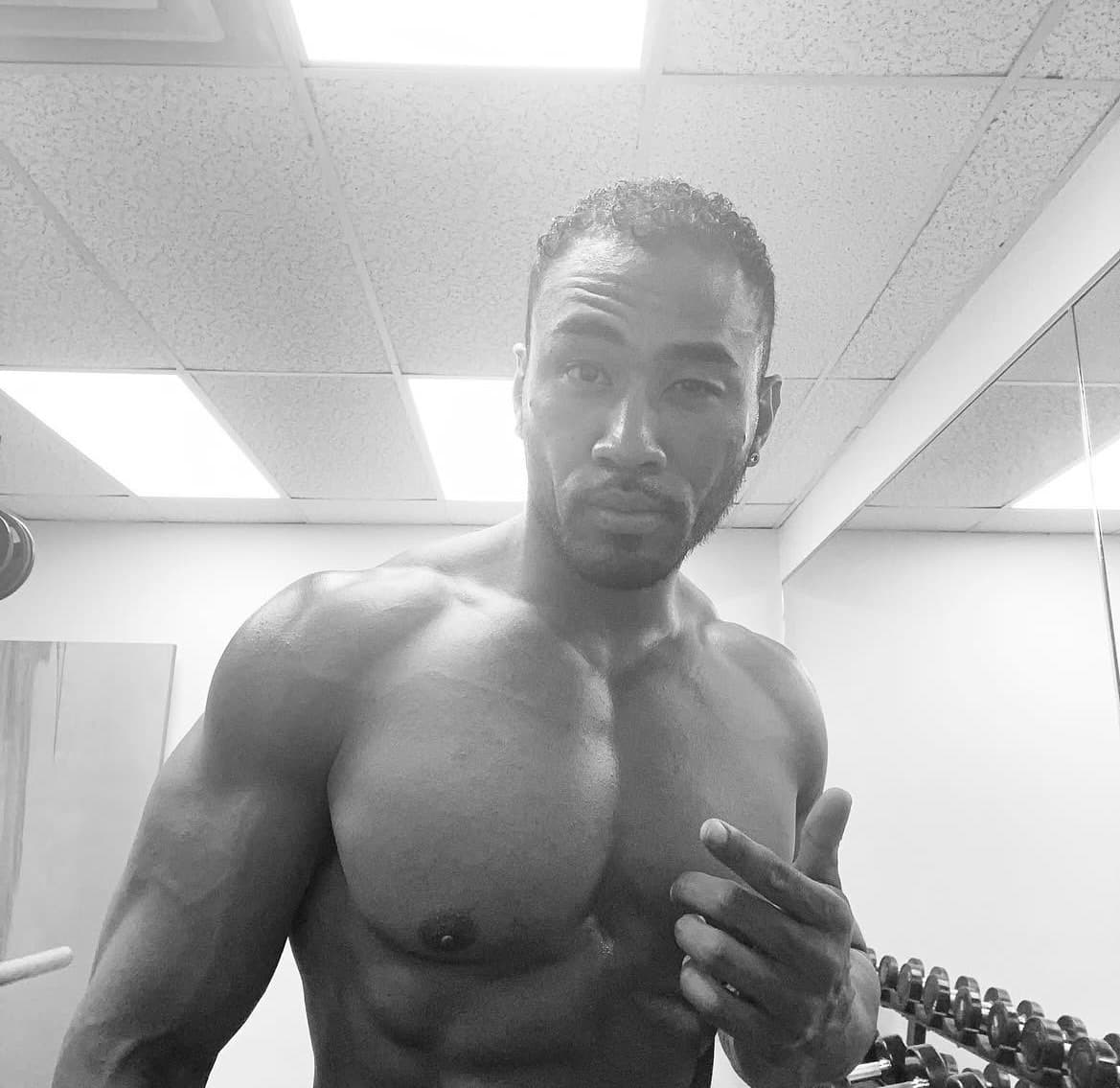 Charles Jourdan in the gym